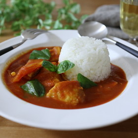 野菜ジュースで!めかじきのカレーソテー