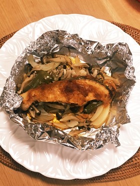 鮭の味噌マヨホイル焼き