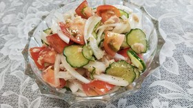 ドレッシング不要♪新玉ねぎの簡単サラダ