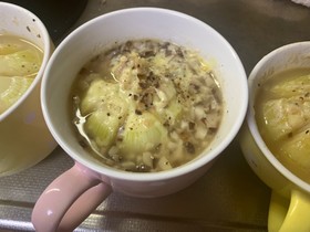 新たまねぎのスープまるごとレンジにお任せ