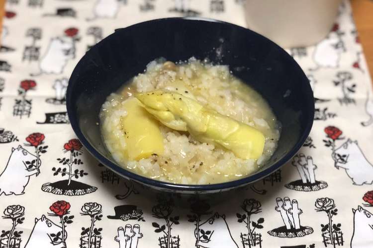 ホワイトアスパラガスと白飯でリゾット レシピ 作り方 By おやさい料理研究所 クックパッド 簡単おいしいみんなのレシピが376万品