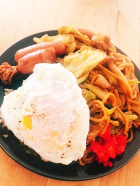 簡単★野菜たっぷりエビホタテ焼きそば