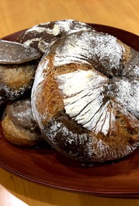 珈琲とココアのハードパン  自家製酵母