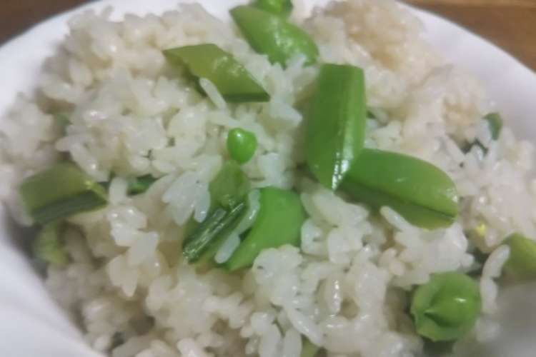 スナップエンドウ豆御飯 レシピ 作り方 By たくまぷーすけ クックパッド 簡単おいしいみんなのレシピが362万品
