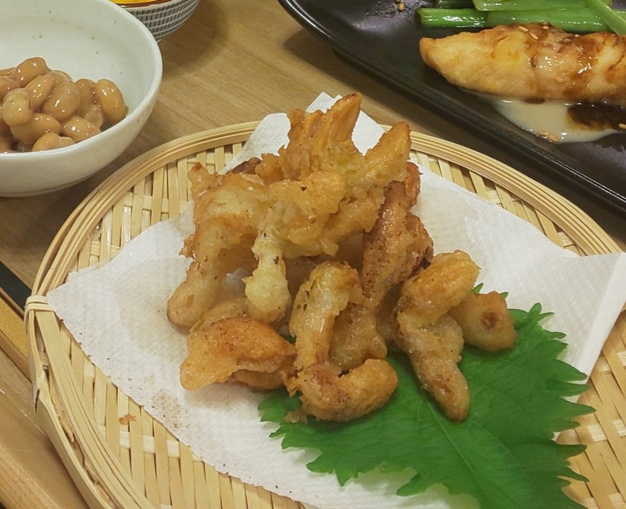 風味豊か！芽吹きピーナッツの天ぷらの画像