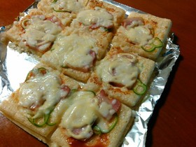 糖質制限 油揚げピザ