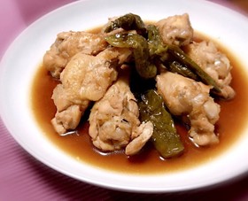 とり手羽元とししとうの 生姜照り煮♪