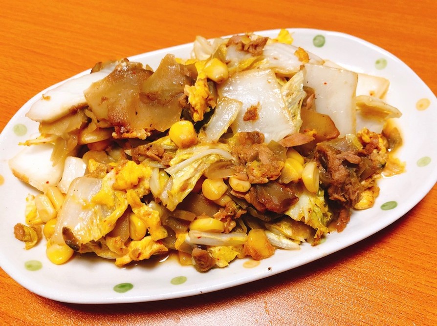 搾菜とツナコーンの中華炒めの画像