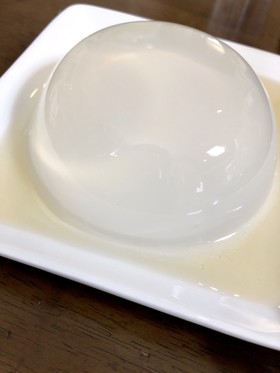 水信玄餅(水ゼリー)はちみつレモンがけ