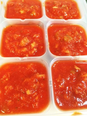 離乳食(中期〜) 具だくさんトマトソース