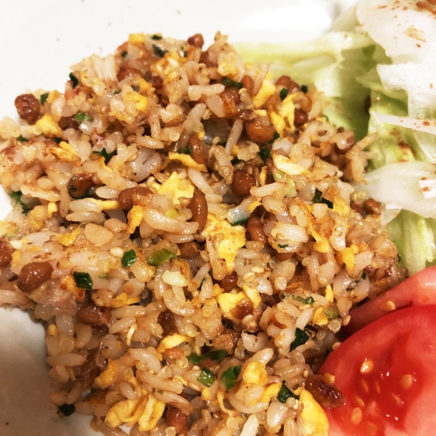 レトルトご飯で納豆チャーハン❁の画像