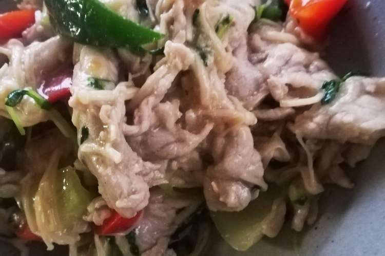 豚肉こまで夏にさっぱり彩り野菜炒め レシピ 作り方 By Sato3108e クックパッド