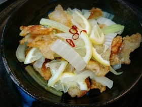 旨っ♥️鶏皮と白菜の芯のマリネ
