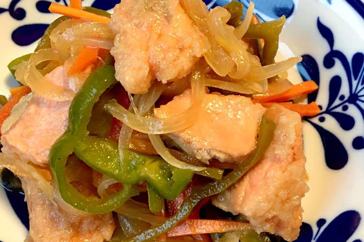 簡単 作り置き 鮭の南蛮漬け レシピ 作り方 By ありさrecipe クックパッド 簡単おいしいみんなのレシピが362万品