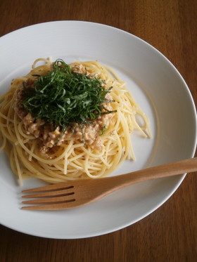 ランチに 納豆パスタ