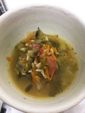 簡単でお野菜たっぷりミネストローネ
