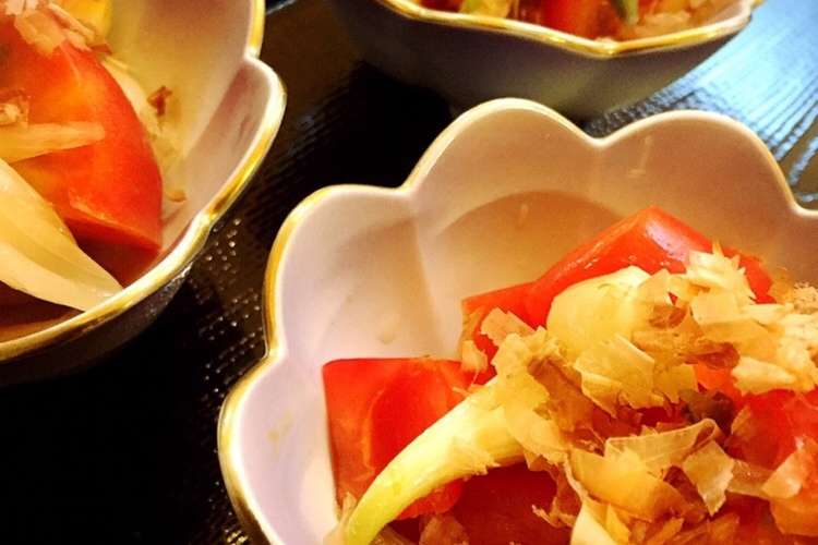 ごま香る 生らっきようとトマトの和え物 レシピ 作り方 By ごくもり クックパッド 簡単おいしいみんなのレシピが354万品