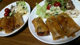 ダイエットに効果的鰯いり春巻き♪
