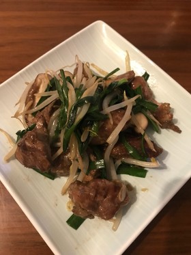鶏の塩レバニラ!