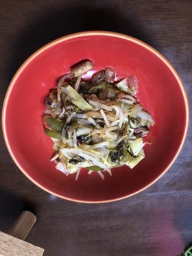 ピリ辛の野菜炒め(高菜入)