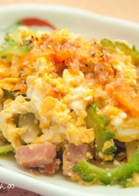 ふわふわ卵のゴーヤチャンプル⁂簡単麺つゆ