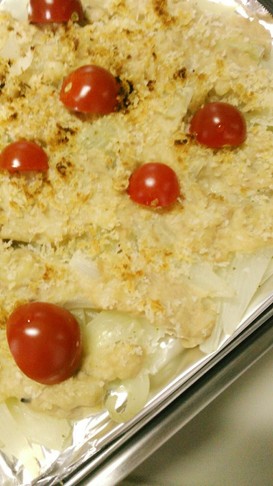 玉ねぎのツナポテト焼き