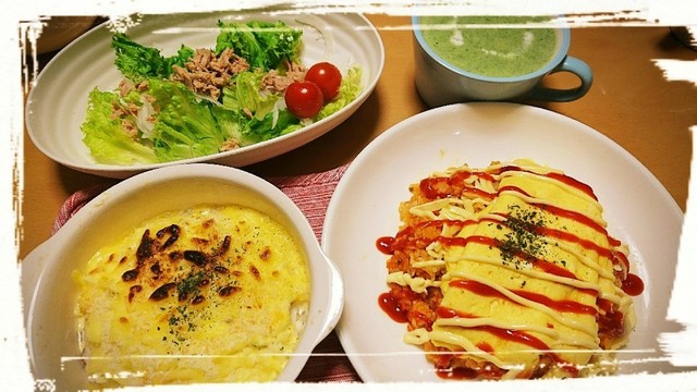 献立 メイン チーズオムライス レシピ 作り方 By もこやんやんぼー クックパッド