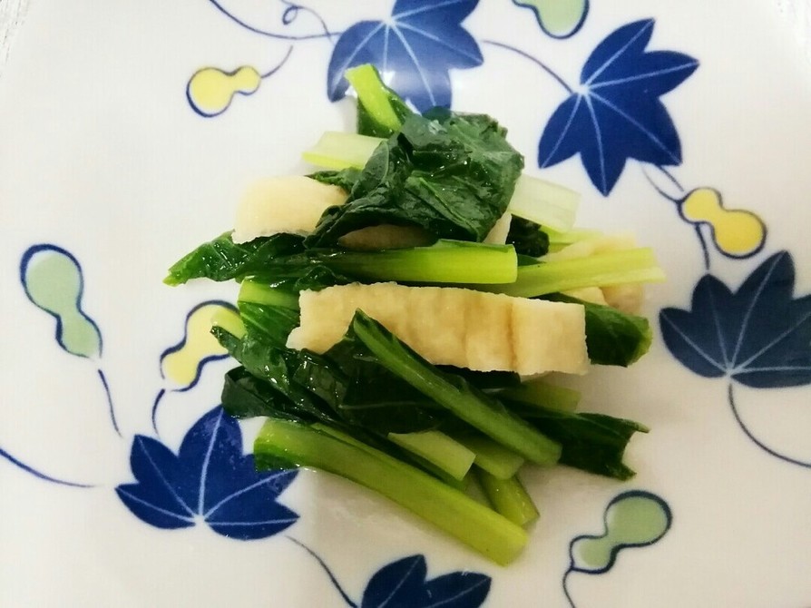 小松菜とうすあげの透明醤油仕立ての画像