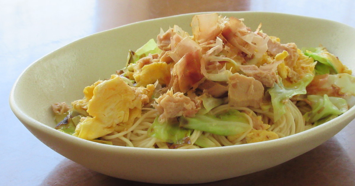 ツナとキャベツと卵のそうめんチャンプルー レシピ 作り方 By ﾋﾟｰさんのﾟｰﾟﾟ クックパッド 簡単おいしいみんなのレシピが353万品