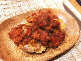 パルメザンチーズが旨し。鶏肉のピカタ