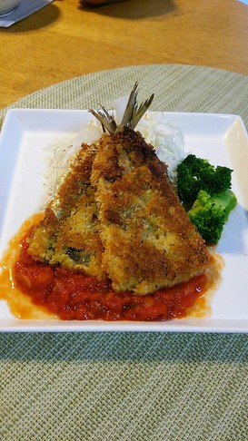 いわしのフライ☆トマトソースでビストロ風