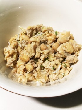 強い身体をつくる幼児食★豆鶏魚の味噌炒め