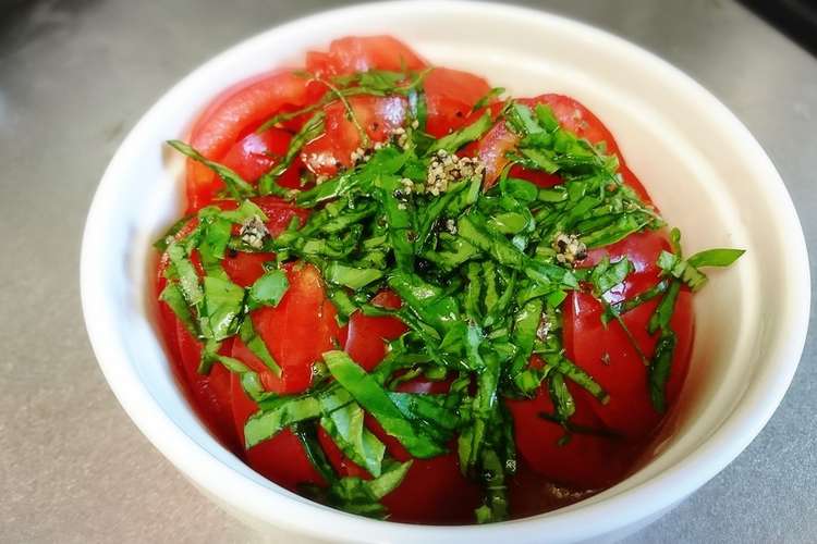トマトとバジルのサラダ レシピ 作り方 By さみしがりやなウサギ クックパッド 簡単おいしいみんなのレシピが349万品