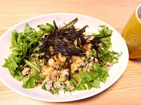 水菜と大根おろしの簡単パスタ