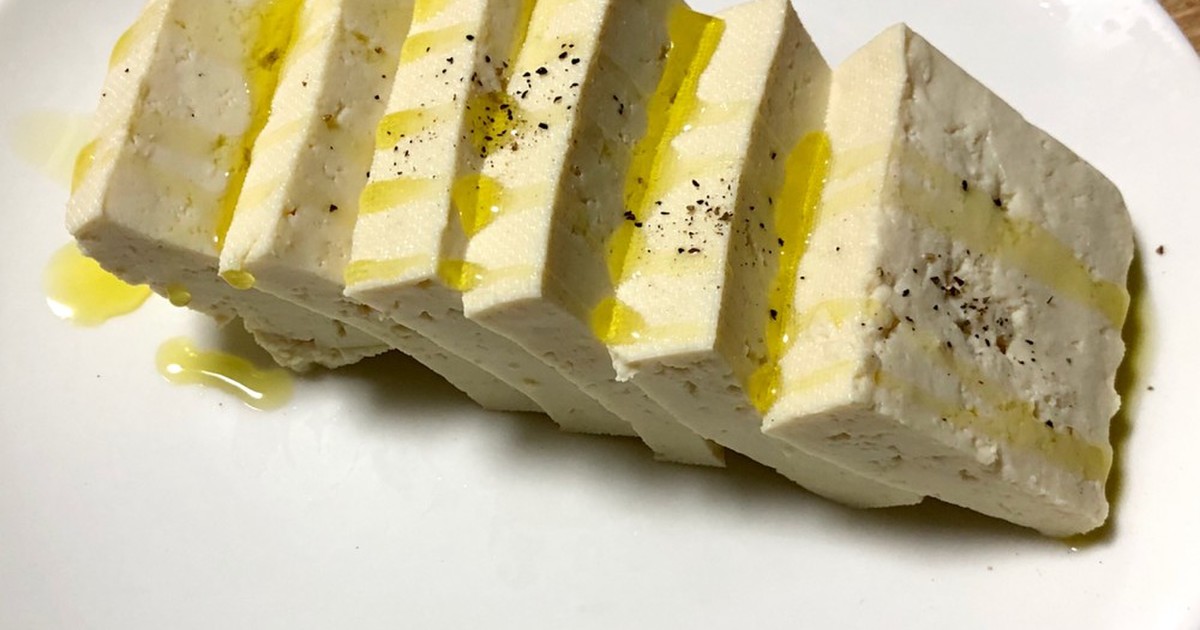 簡単おつまみ 木綿豆腐のオリーブ塩 レシピ 作り方 By Bokumeshi クックパッド 簡単おいしいみんなのレシピが367万品
