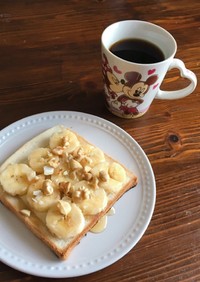 朝ごはんに5分♡バナナトースト