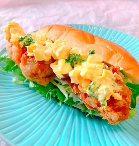 朝食に!唐揚げで作るチキン南蛮風サンド