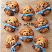 クッキー生地だけでトイプードルクッキーの写真