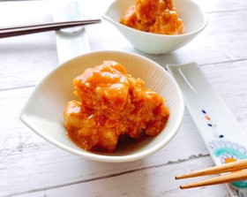 レンジで簡単!まぐろのチリソース炒め