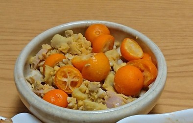 金柑とさつま芋のポテトサラダの写真