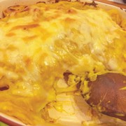 デザート感覚?さつまいもと林檎のグラタンの写真