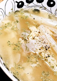 ホワイトアスパラの茹で汁スープ