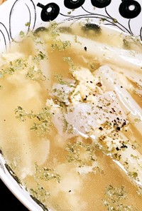 ホワイトアスパラの茹で汁スープ