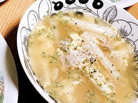 ホワイトアスパラの茹で汁スープ