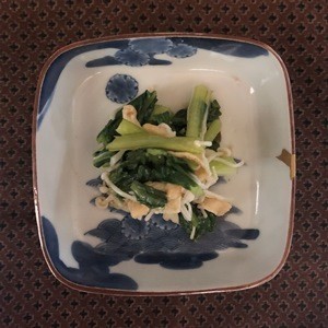 小松菜とえのき、油揚げのレンチンお浸しの画像