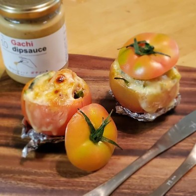 トマトのオーブンチーズ焼きの写真