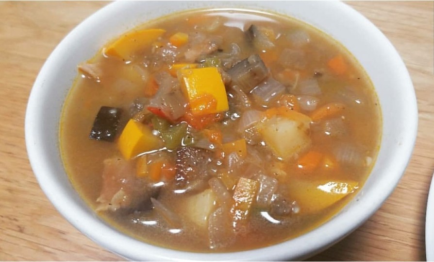 【トマト缶で】野菜スープの画像