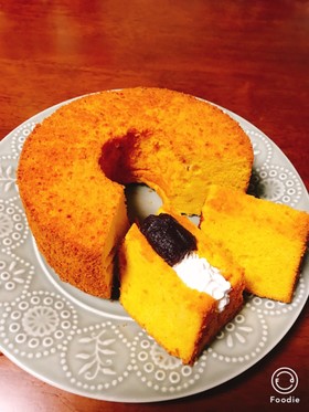 簡単美味しい♡かぼちゃシフォンケーキ♡♡