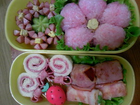 ピンクなお弁当♪
