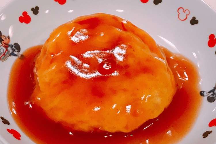 レンジで簡単 ふわふわかに玉の甘酢餡掛け レシピ 作り方 By クックまいななパパ クックパッド 簡単おいしいみんなのレシピが361万品